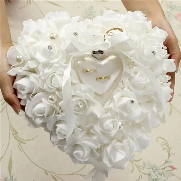 White Ring Bearer Pillow Cushi - Ring Bearer Pillow review and price