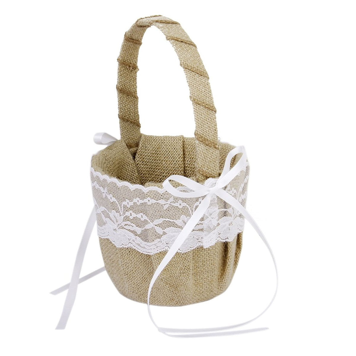 Set of 6 Burlap Jute Lace Flow - Ring Bearer Pillow review and price